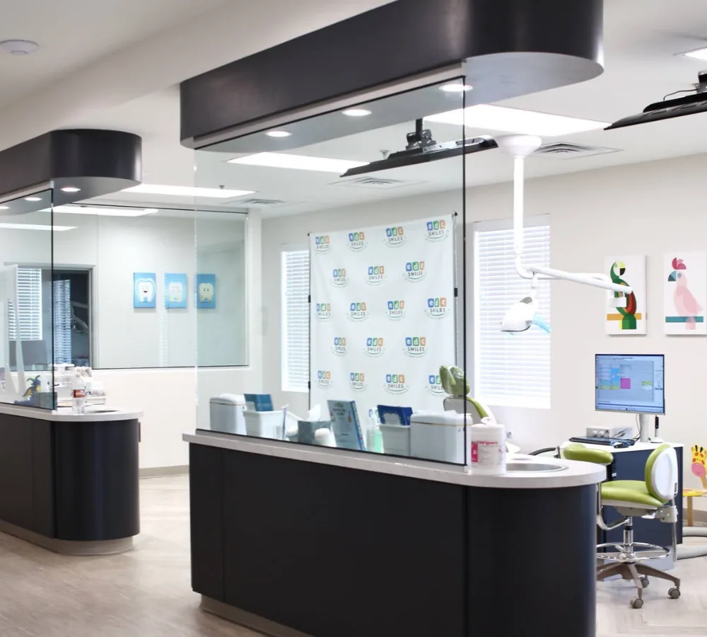 Bright, welcoming Frisco office detail